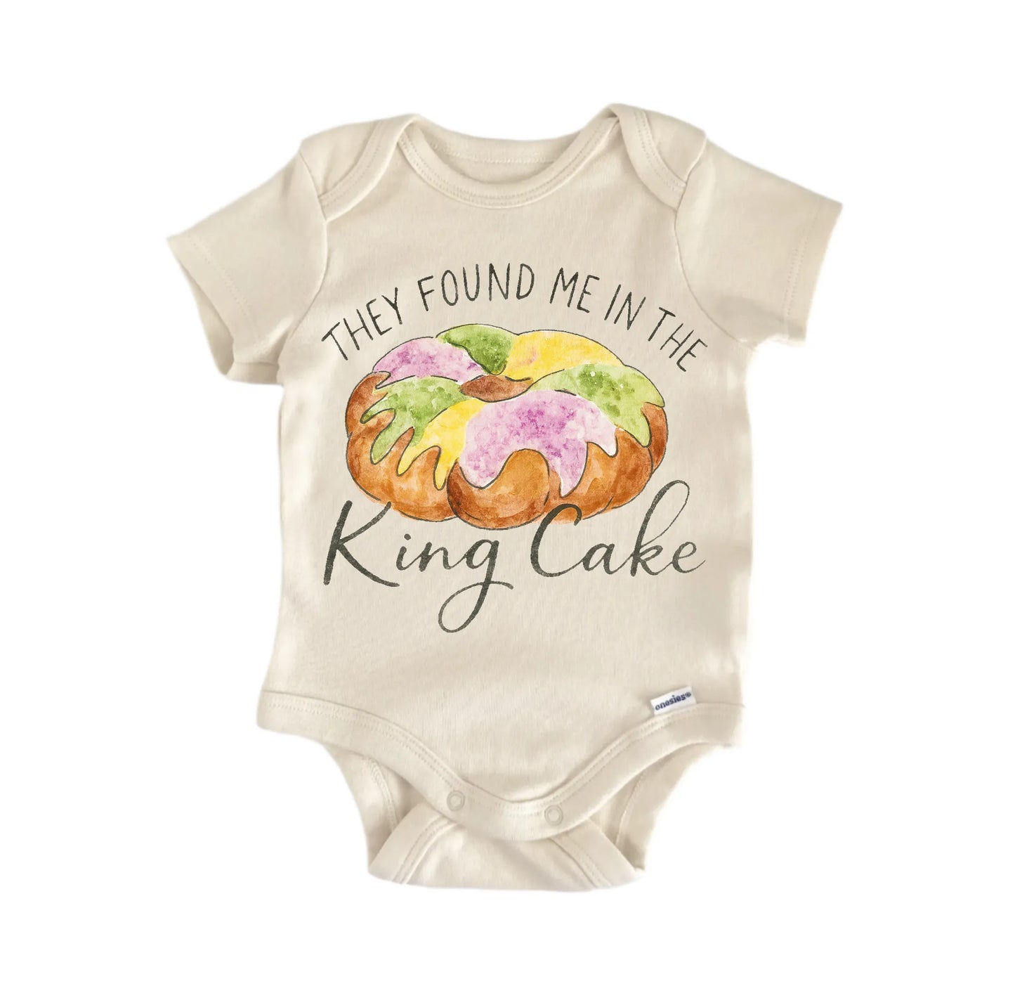 King Cake Mardi Gras Newborn Baby Onesie® Onesie®