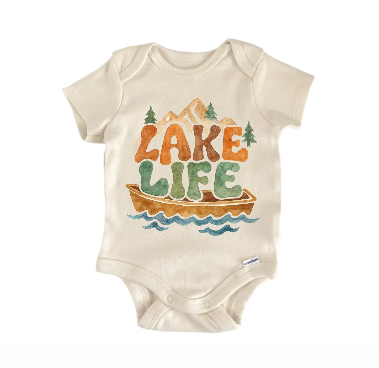 Lake Life Canoe Mountain Newborn Baby Onesie® Onesie®
