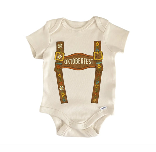 Lederhosen Oktoberfest Newborn Baby Onesie®