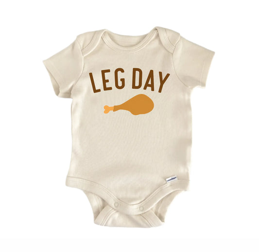 Leg Day Thanksgiving Gym Newborn Baby Onesie®