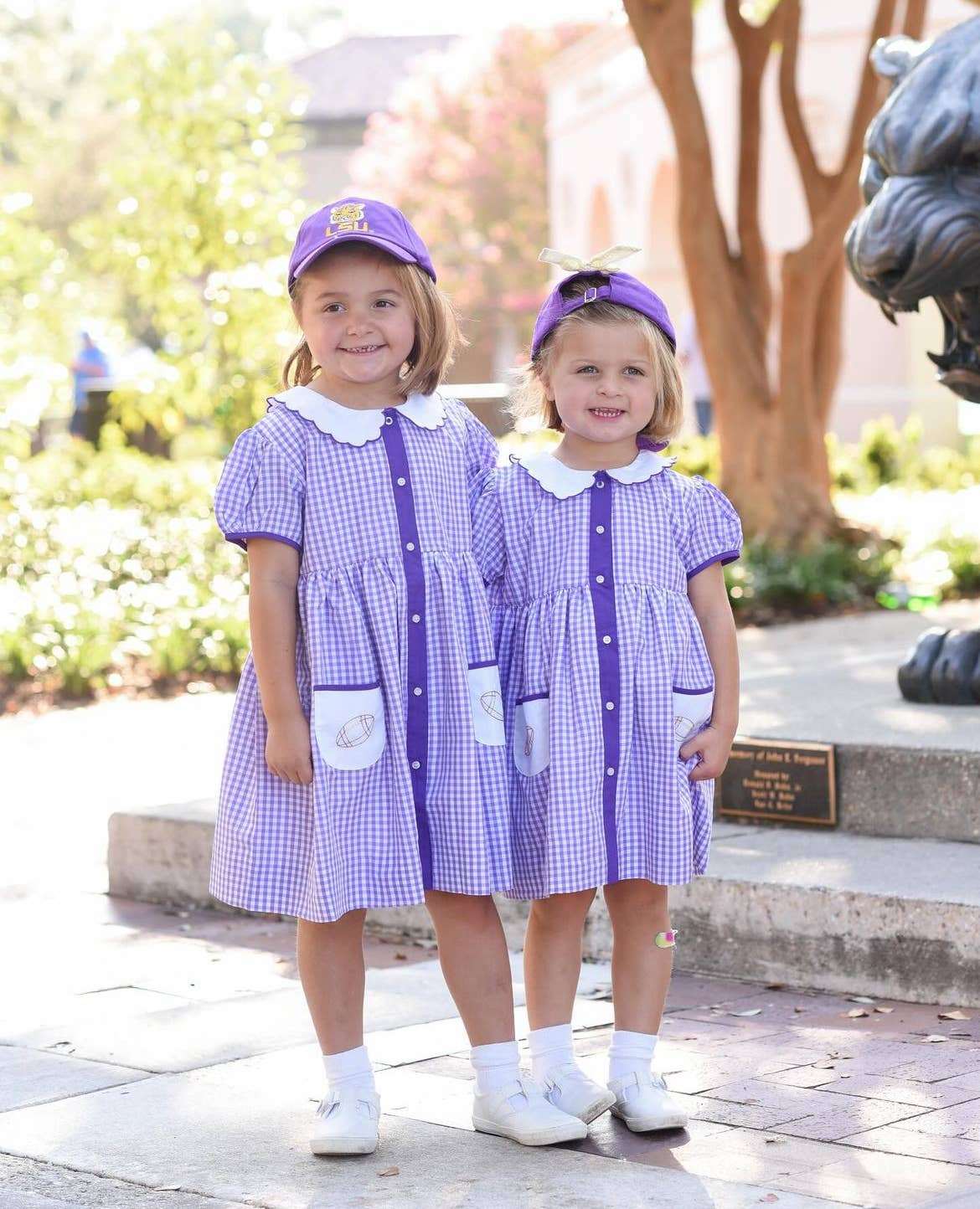 LSU Tigers bow baseball hat, full view