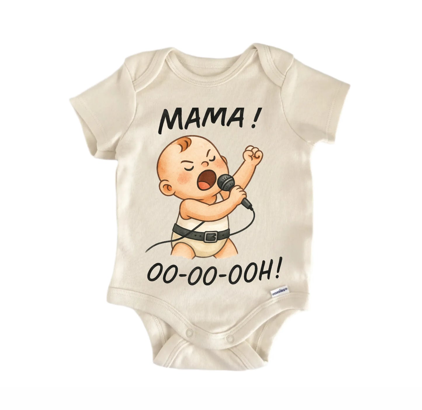 Mama Ooh Classic Rock Music Newborn Baby Onesie® Onesie®