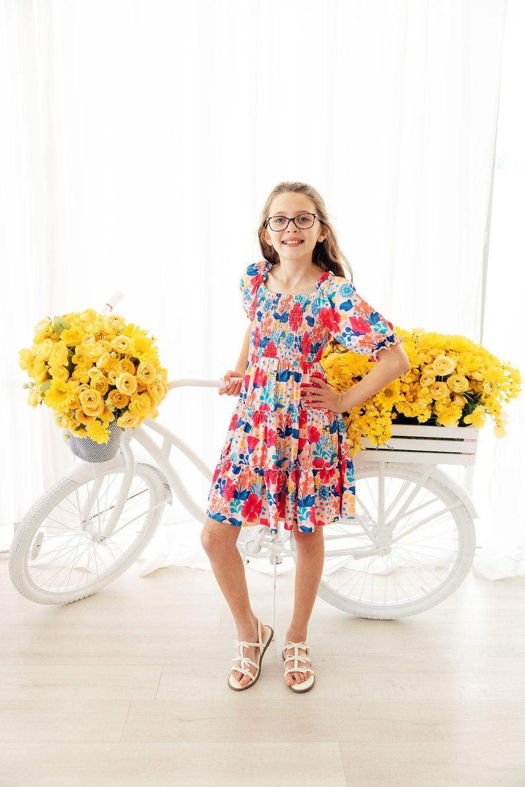 Sunshine Garden Smocked Ruffle Dress additional product view