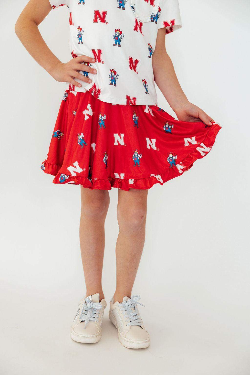Nebraska Red Herbie Husker Twirl Skort