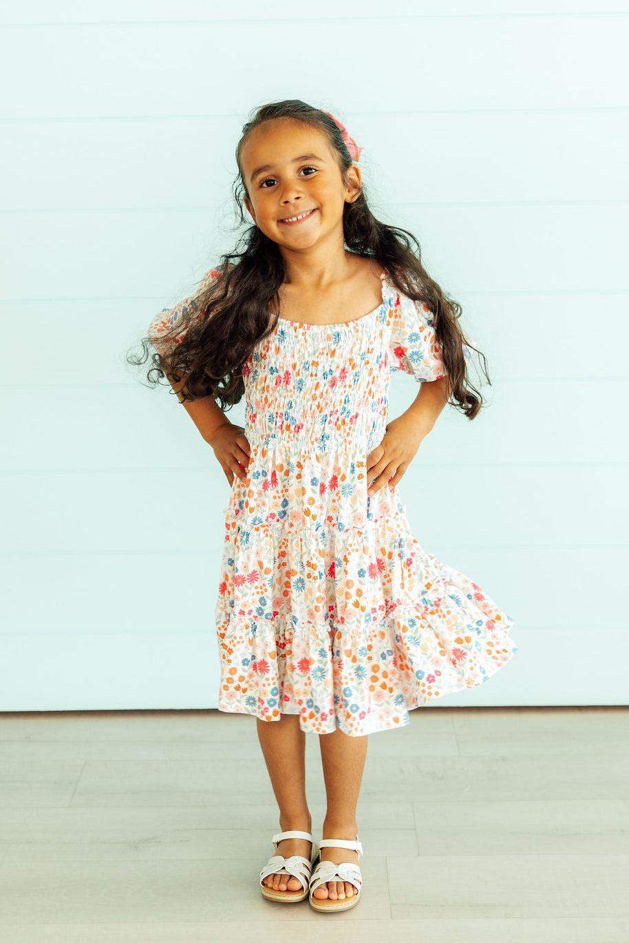Meadow Magic Smocked Ruffle Dress detail view