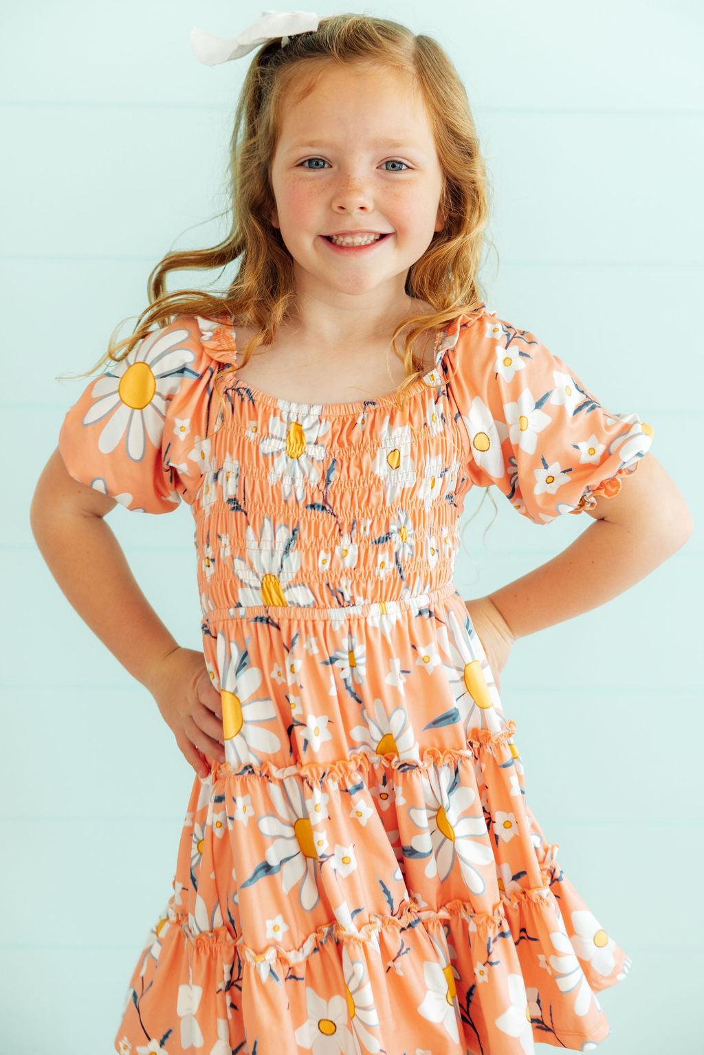 Daisy Darling Smocked Ruffle Dress