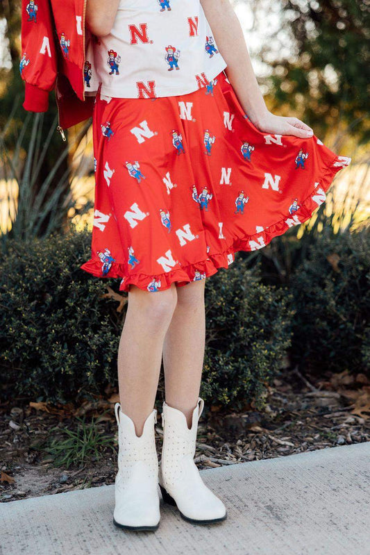 Nebraska Red Herbie Husker Twirl Skort