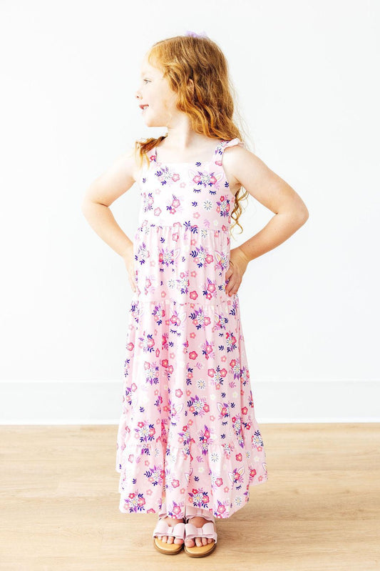 Retro Daydream Ruffle Maxi Dress