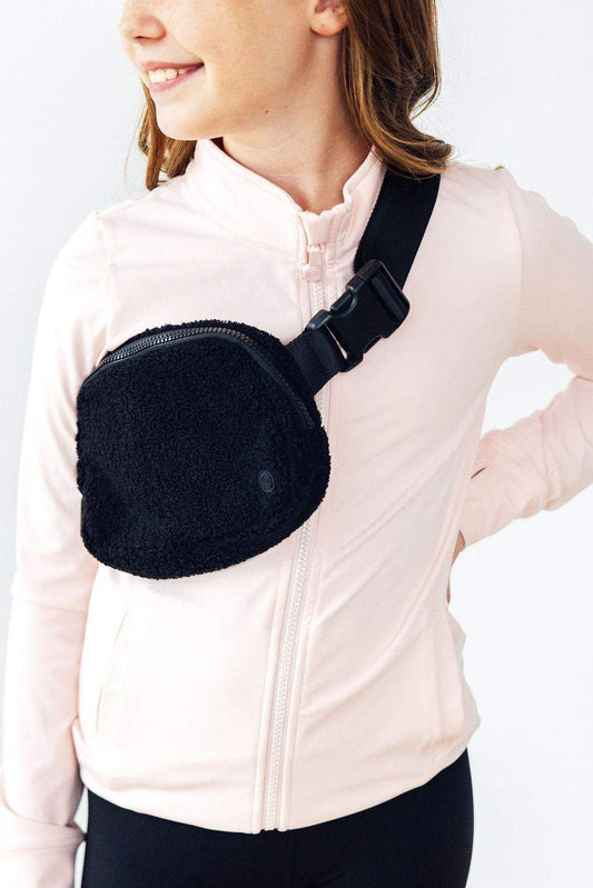 Black Fleece Belt Bag