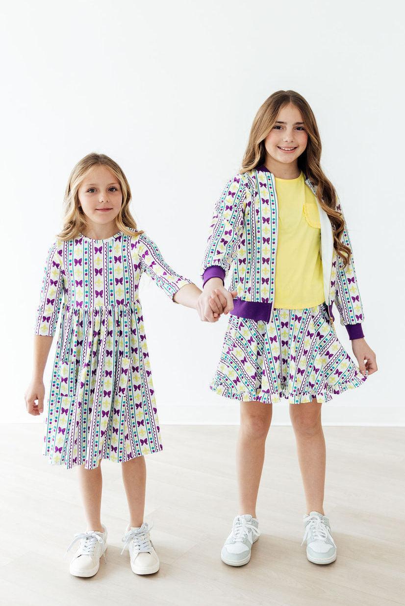 Mardi Gras Ruffle Twirl Skort