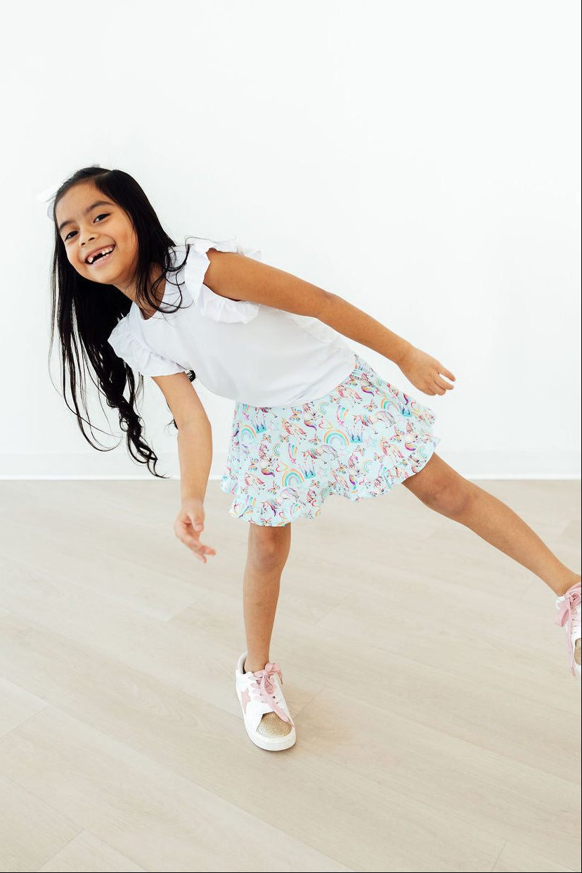 Unicorn Queen Ruffle Twirl Skort side view