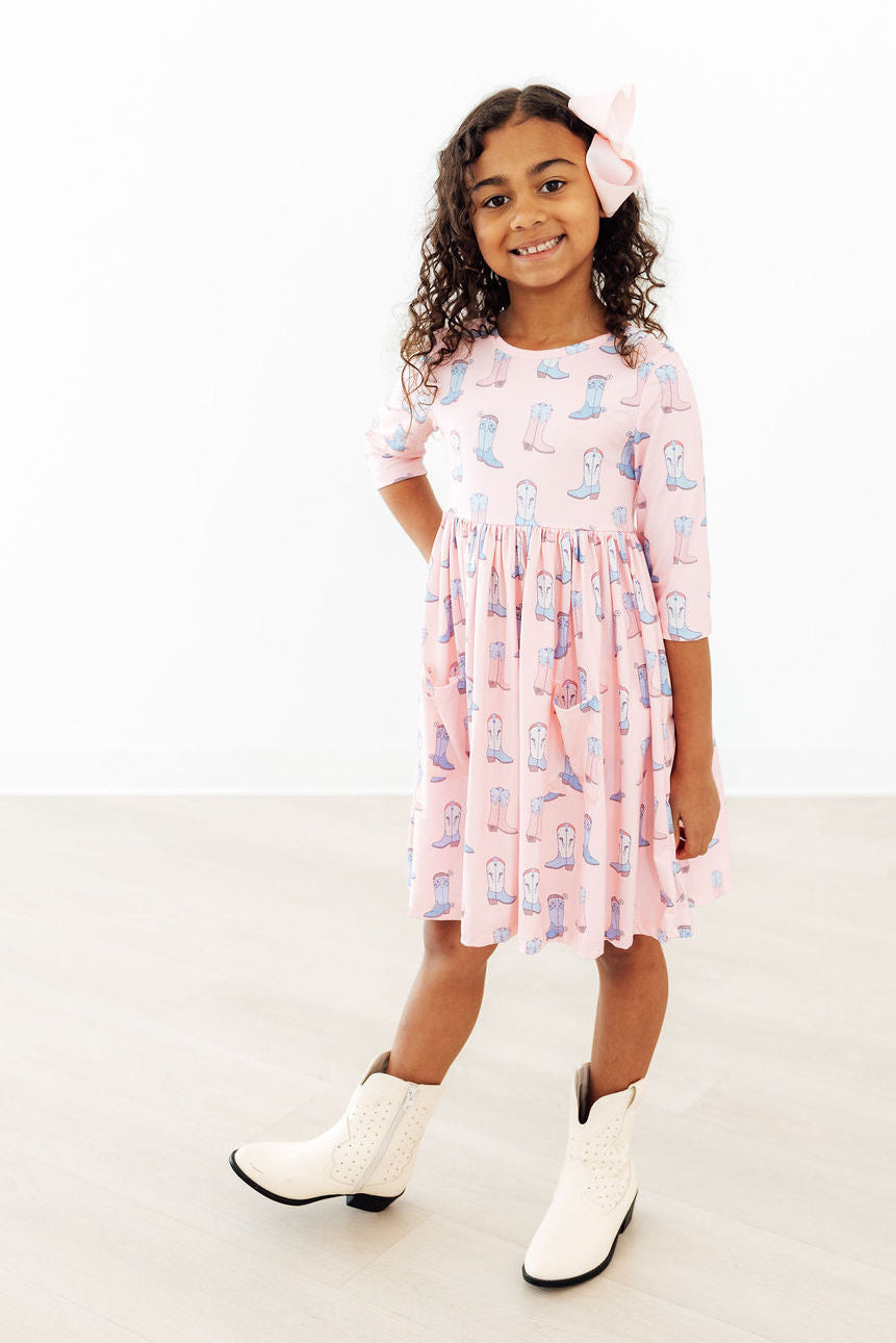 SALE Howdy 3/4 Pocket Twirl Dress