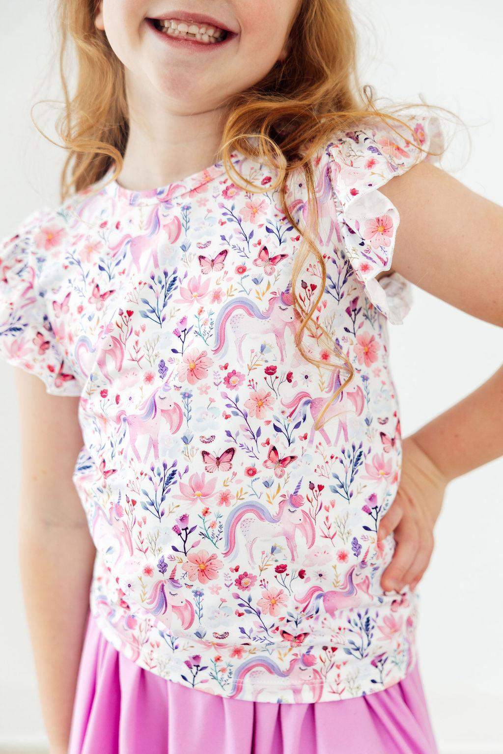 Whimsical Woods S/S Ruffle Tee detail view