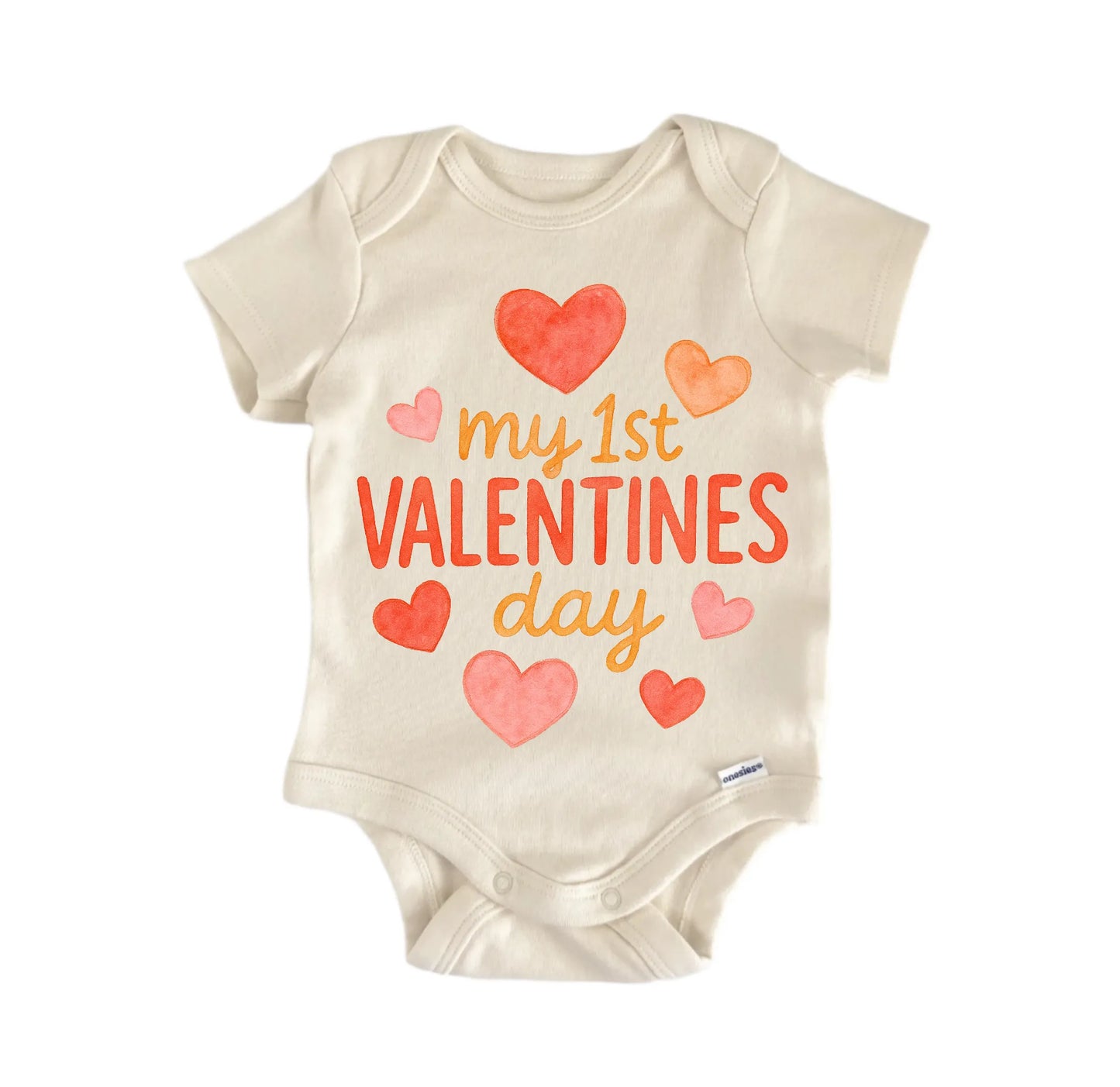 My 1St Valentines Day Heart Newborn Baby Onesie® Onesie®
