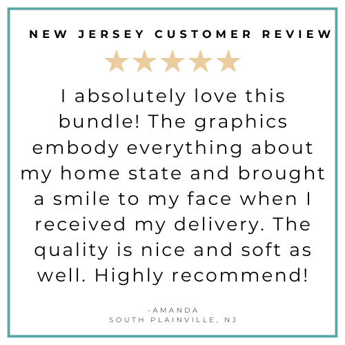 Gift Set: New Jersey Baby Muslin Swaddle Blanket and Burp Cloth/Bib Combo