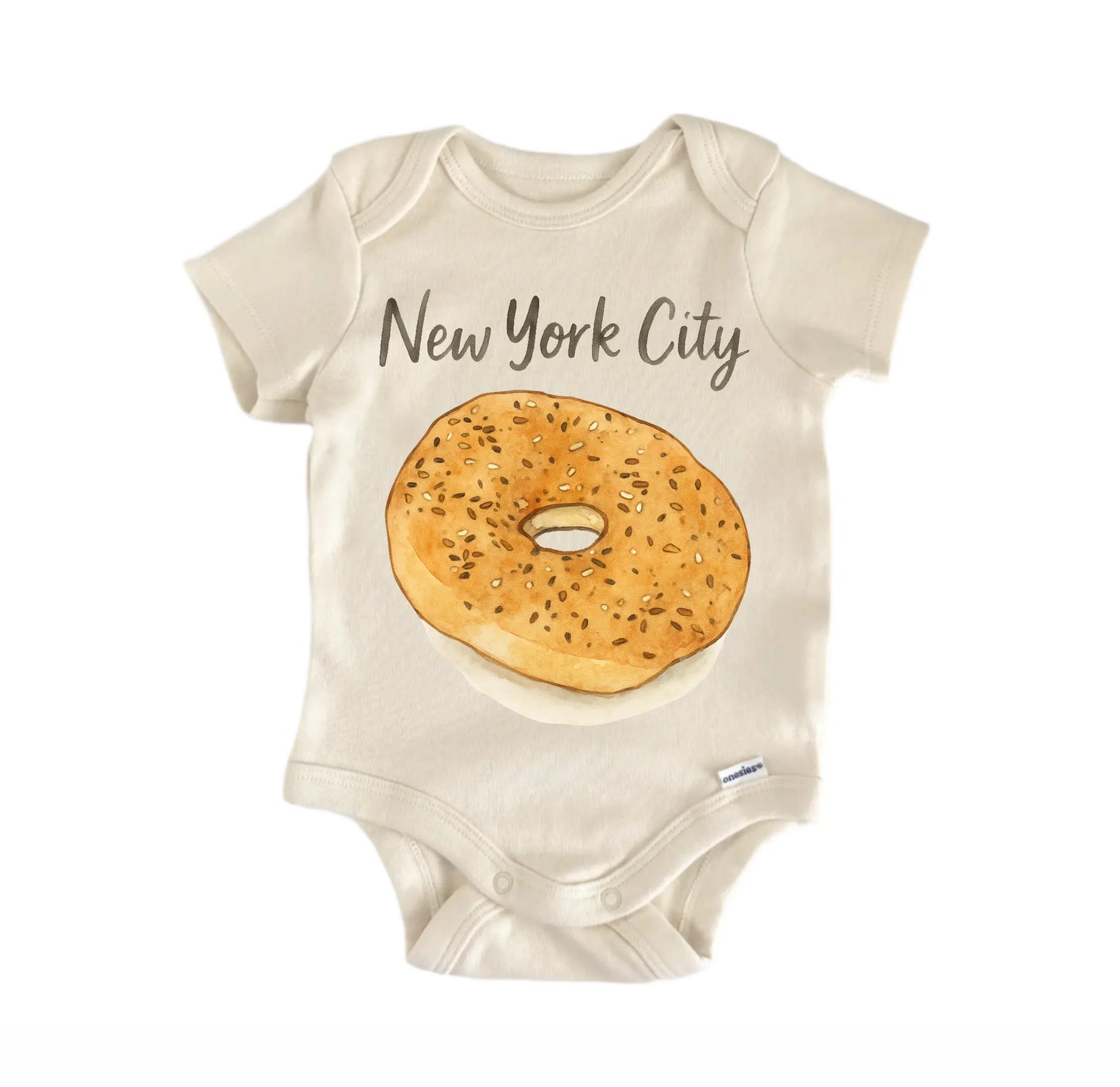 New York City Bagel Newborn Baby Onesie® Onesie®