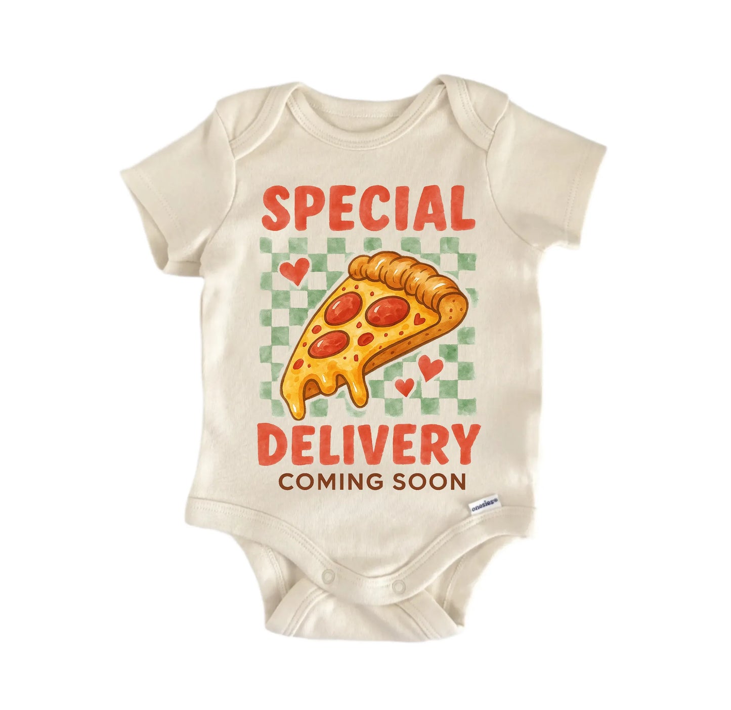 Pizza Baby Announcement Italian Newborn Baby Onesie® Onesie®