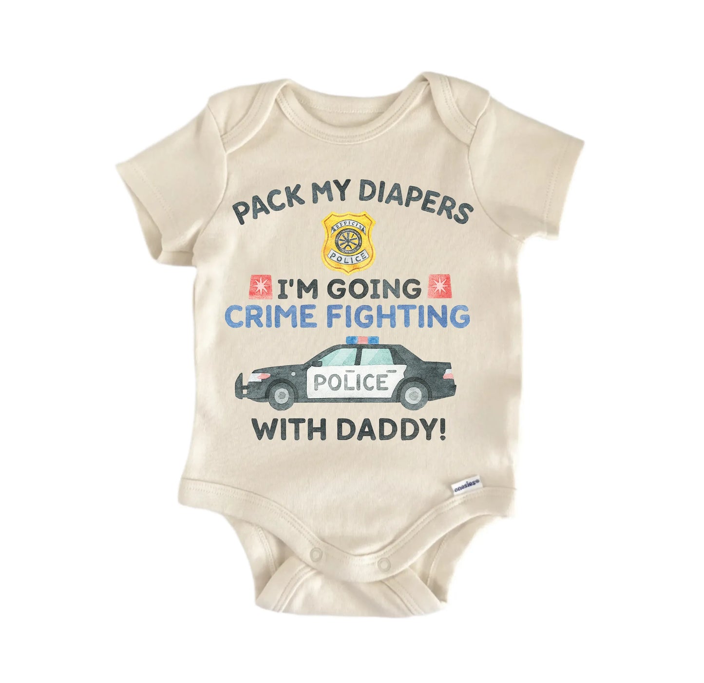 Police Pack Diapers Daddy Newborn Baby Onesie® Onesie®