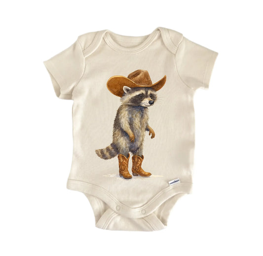 Raccoon Cowboy Feral Newborn Baby Onesie®