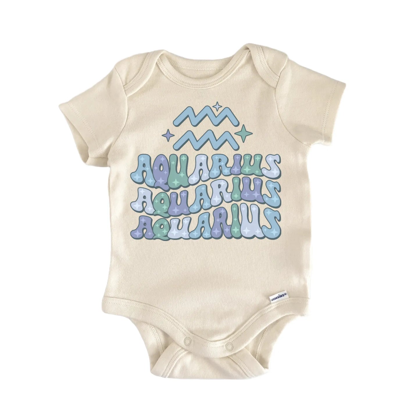 Retro Zodiac Vintage Aquarius Newborn Baby Onesie® Onesie®