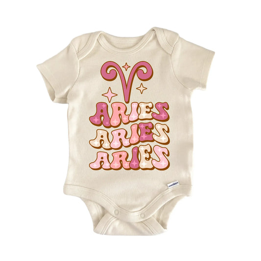 Retro Zodiac Vintage Aries Newborn Baby Onesie®