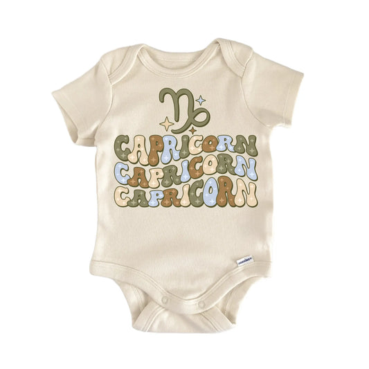 Retro Zodiac Vintage Capricorn Newborn Baby Onesie®