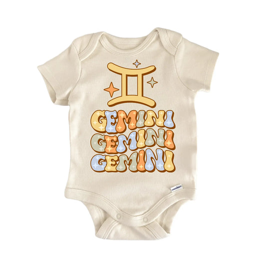 Retro Zodiac Vintage Gemini Newborn Baby Onesie®