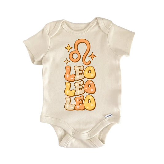 Retro Zodiac Vintage Leo Newborn Baby Onesie®