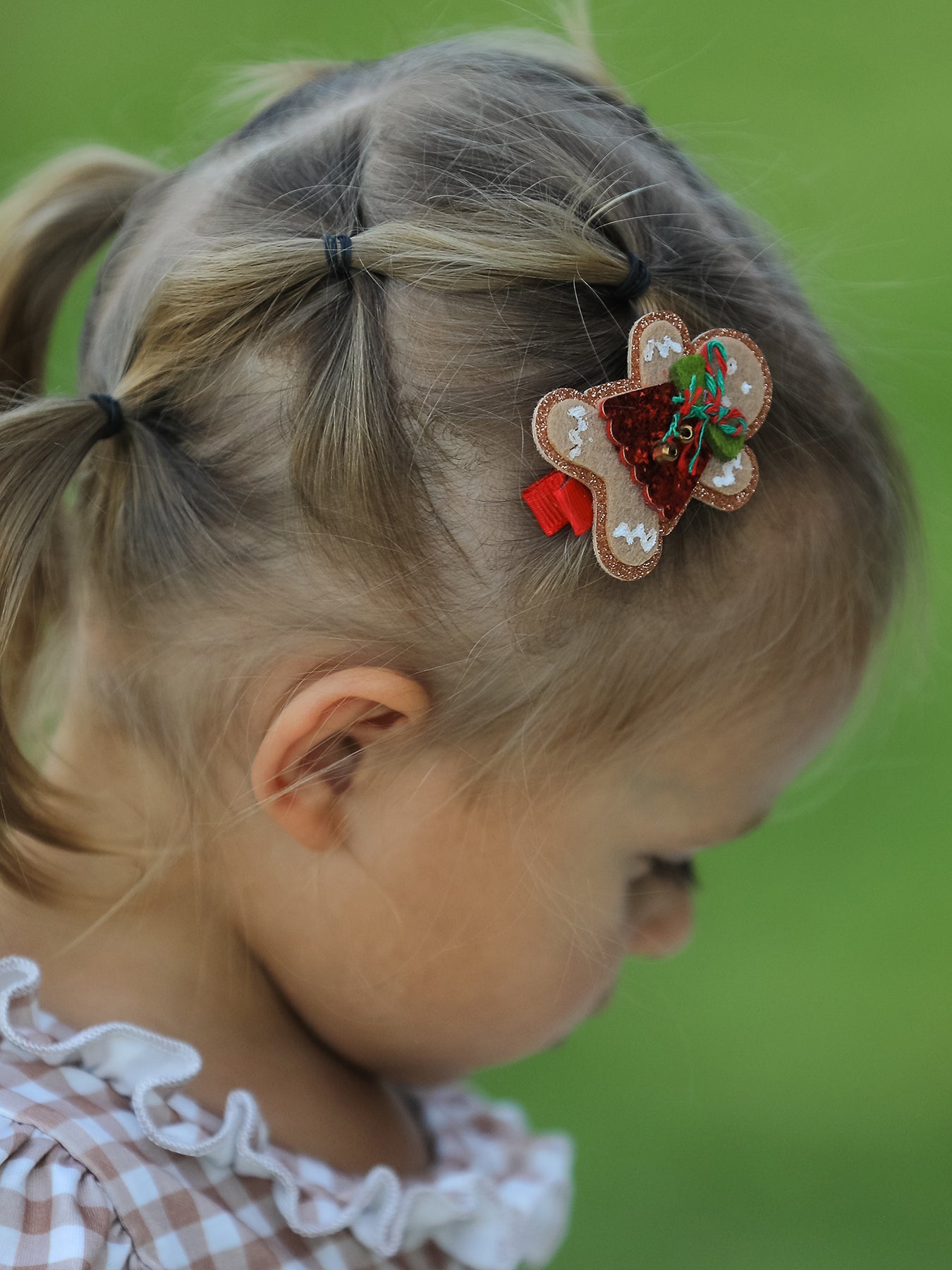 Christmas Gingerbread Girls Hair Clip