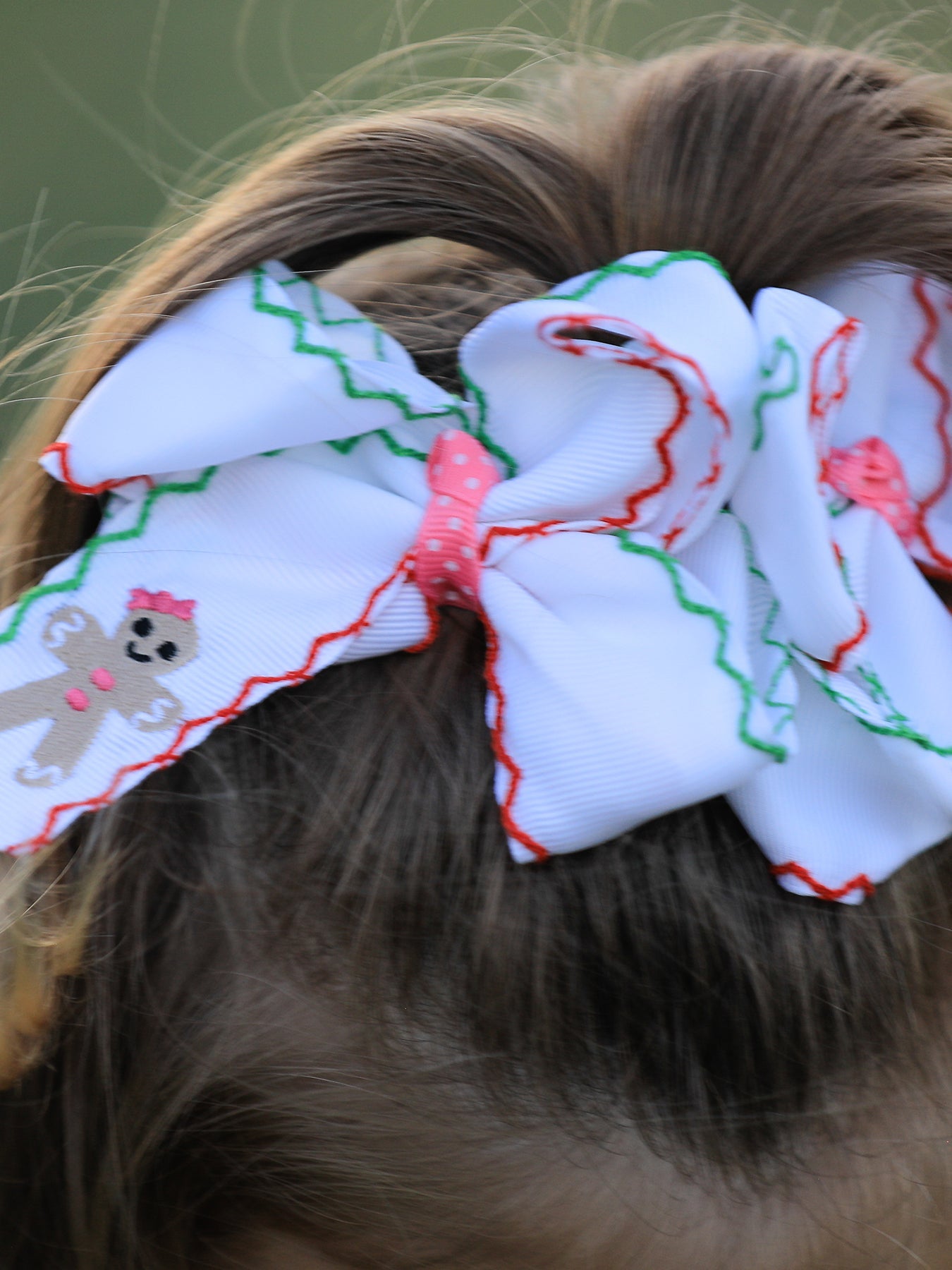 Christmas Gingerbread Man Hair Bows: Sweet Christmas Style（2PCS）