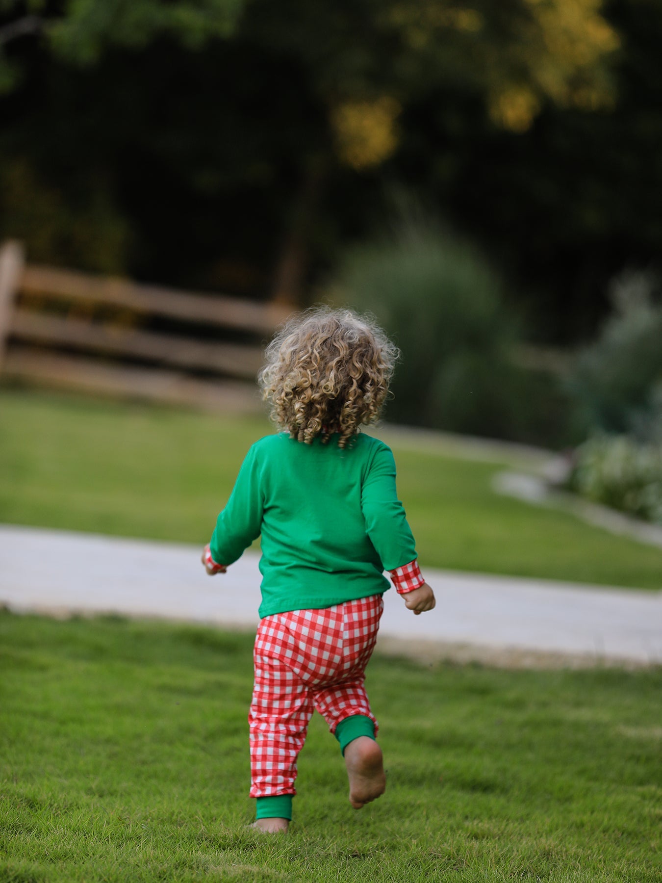 Christmas Character Candy Embroidery Green Boys Set