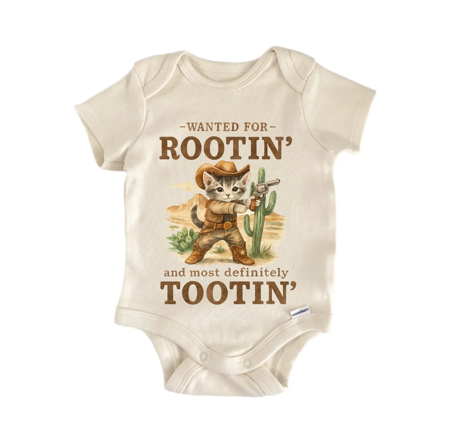 Rootin Tootin Cowboy Cat Newborn Baby Onesie® Onesie®