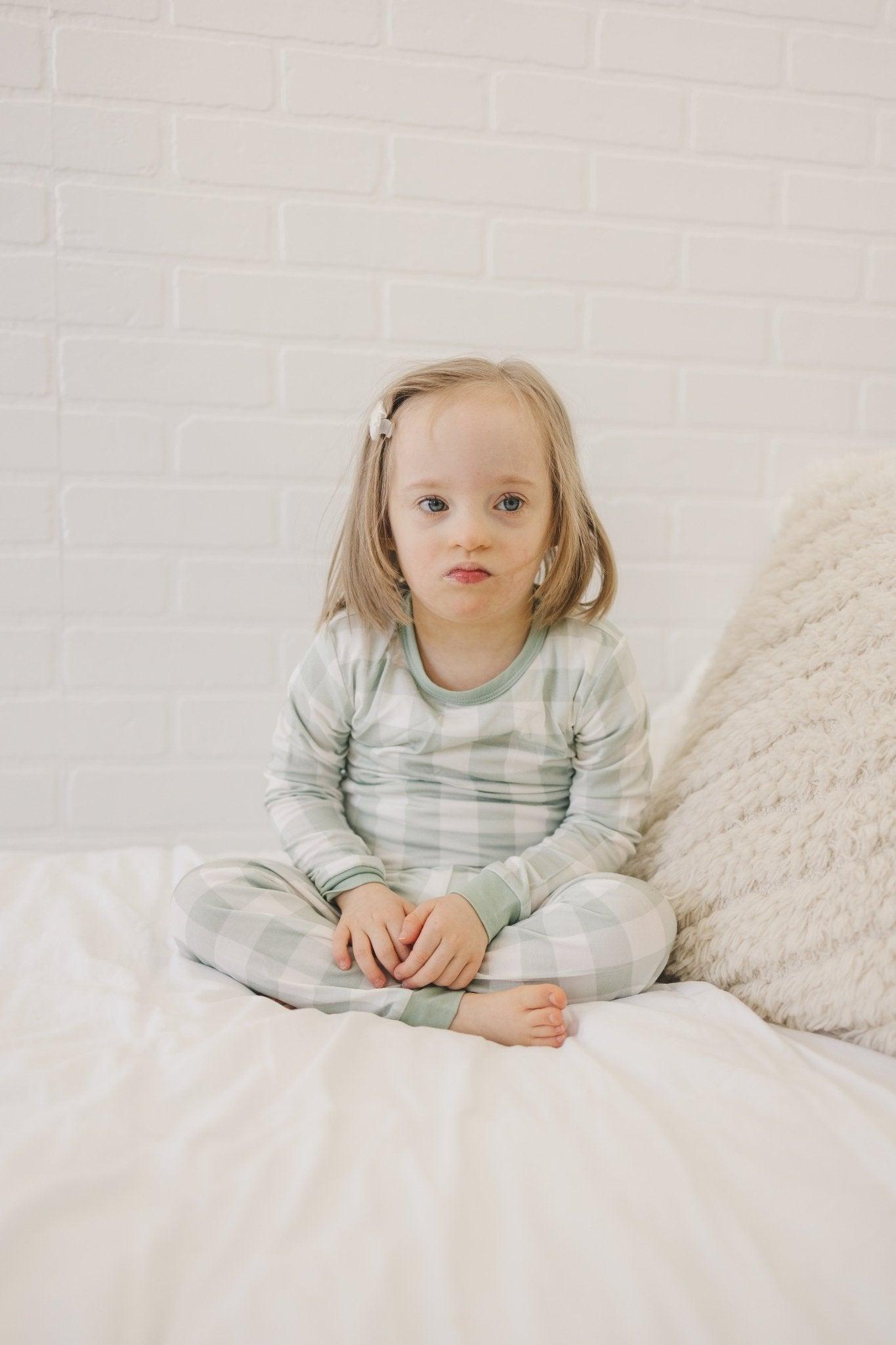 Sage Gingham 2pc Bamboo Pajamas