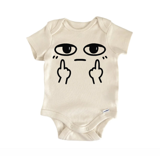 Sarcastic Middle Finger Humor Newborn Baby Onesie®