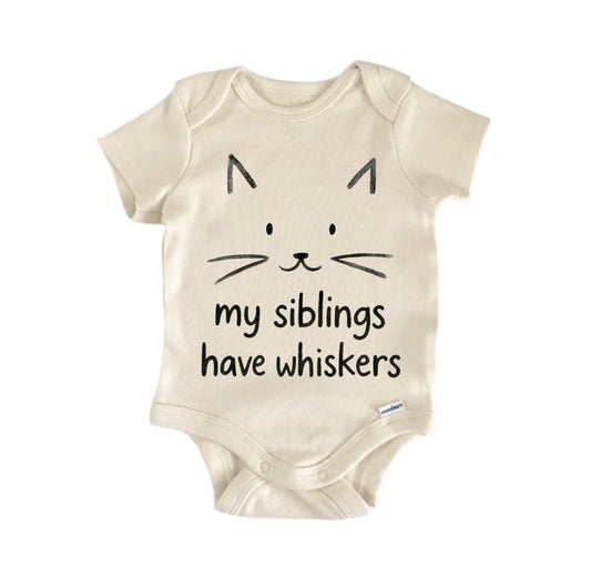 Siblings Whiskers Cat Newborn Baby Onesie®