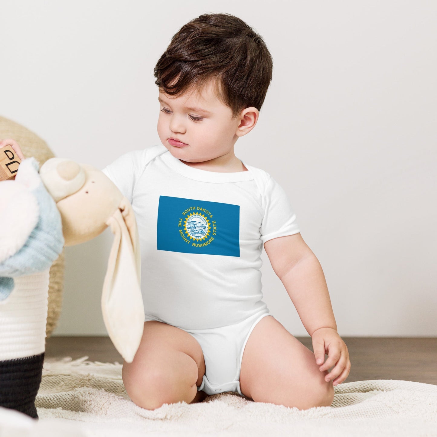 South Dakota Flag Baby Onesie