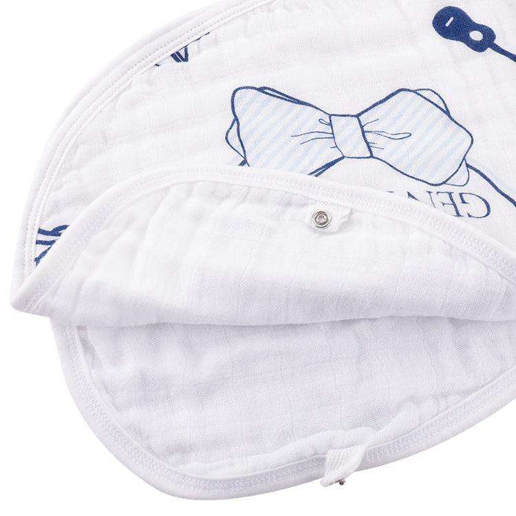 Gift Set: Southern Gentleman Baby Muslin Swaddle Blanket and Burp Cloth/Bib Combo print and pattern detail