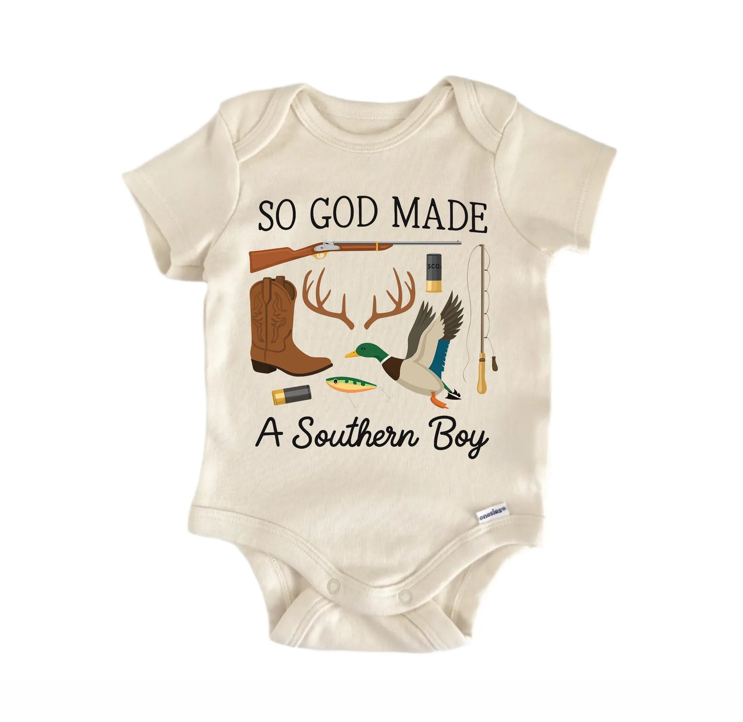 Southern God Hunting Newborn Baby Onesie® Onesie®