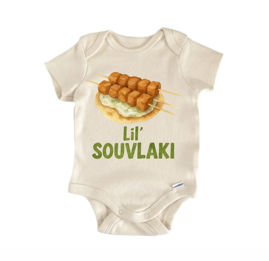 Souvlaki Greek Foodie Newborn Baby Onesie®