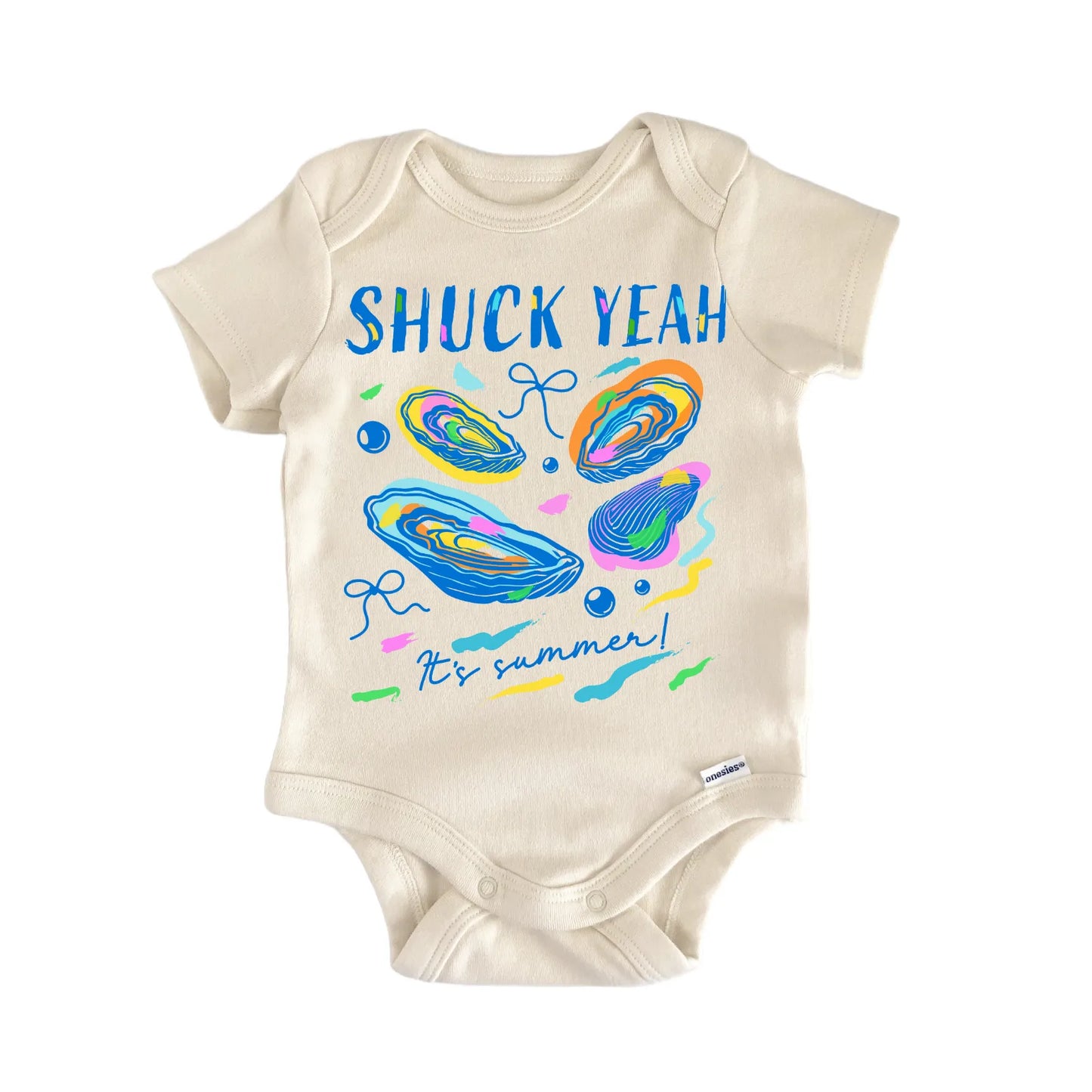 Summer Beach Shuck Yeah Oyster Newborn Baby Onesie® Onesie®