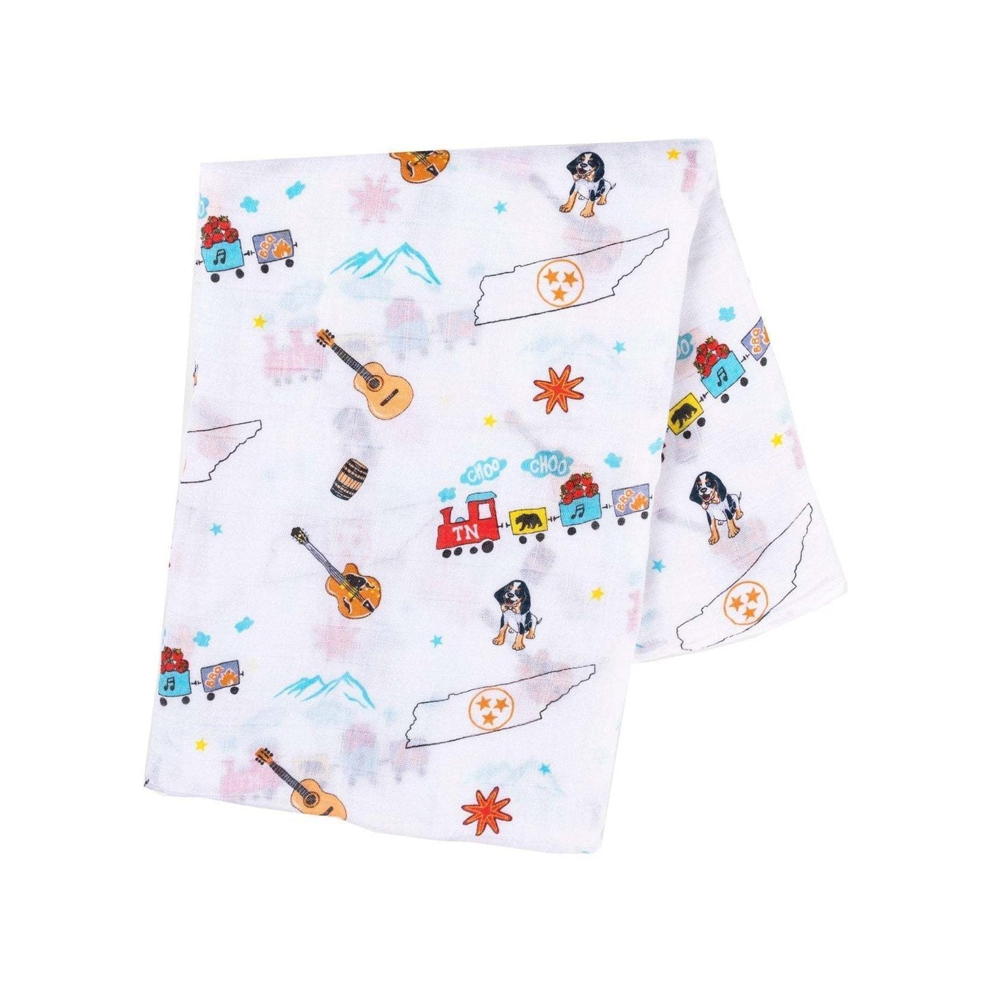 Gift Set: Tennessee Baby Muslin Swaddle Blanket and Burp Cloth/Bib Combo additional product view