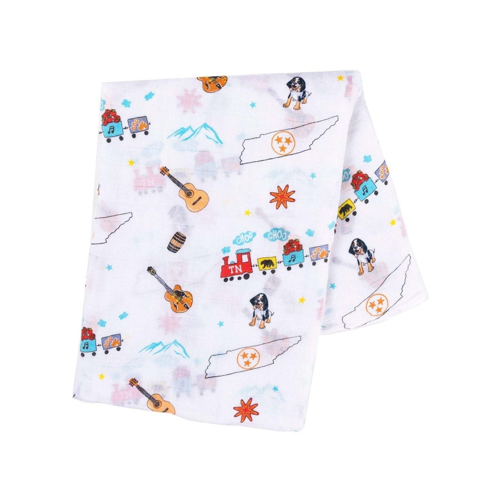 Gift Set: Tennessee Baby Muslin Swaddle Blanket and Burp Cloth/Bib Combo additional product view
