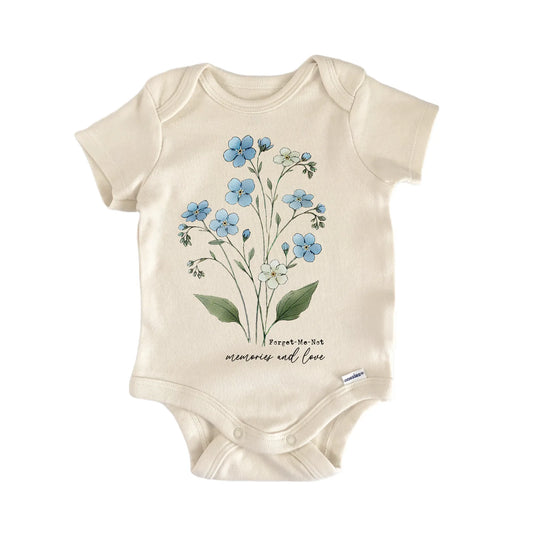 Wildflower Forget Me Not Newborn Baby Onesie®