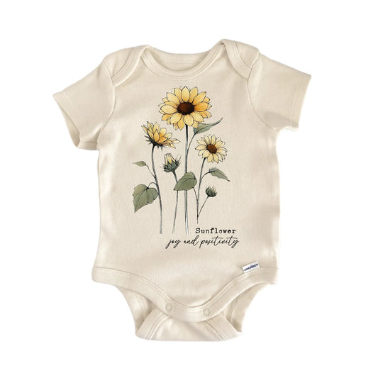Wildflower Sunflower Newborn Baby Onesie®