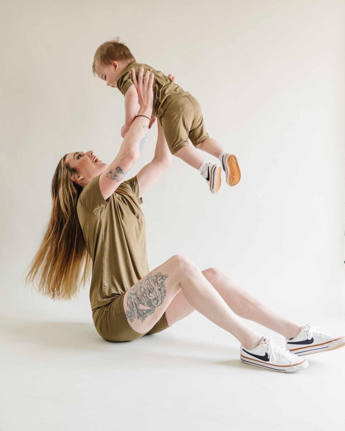 Women's Bamboo Tee & Bike Shorts - sold as separates