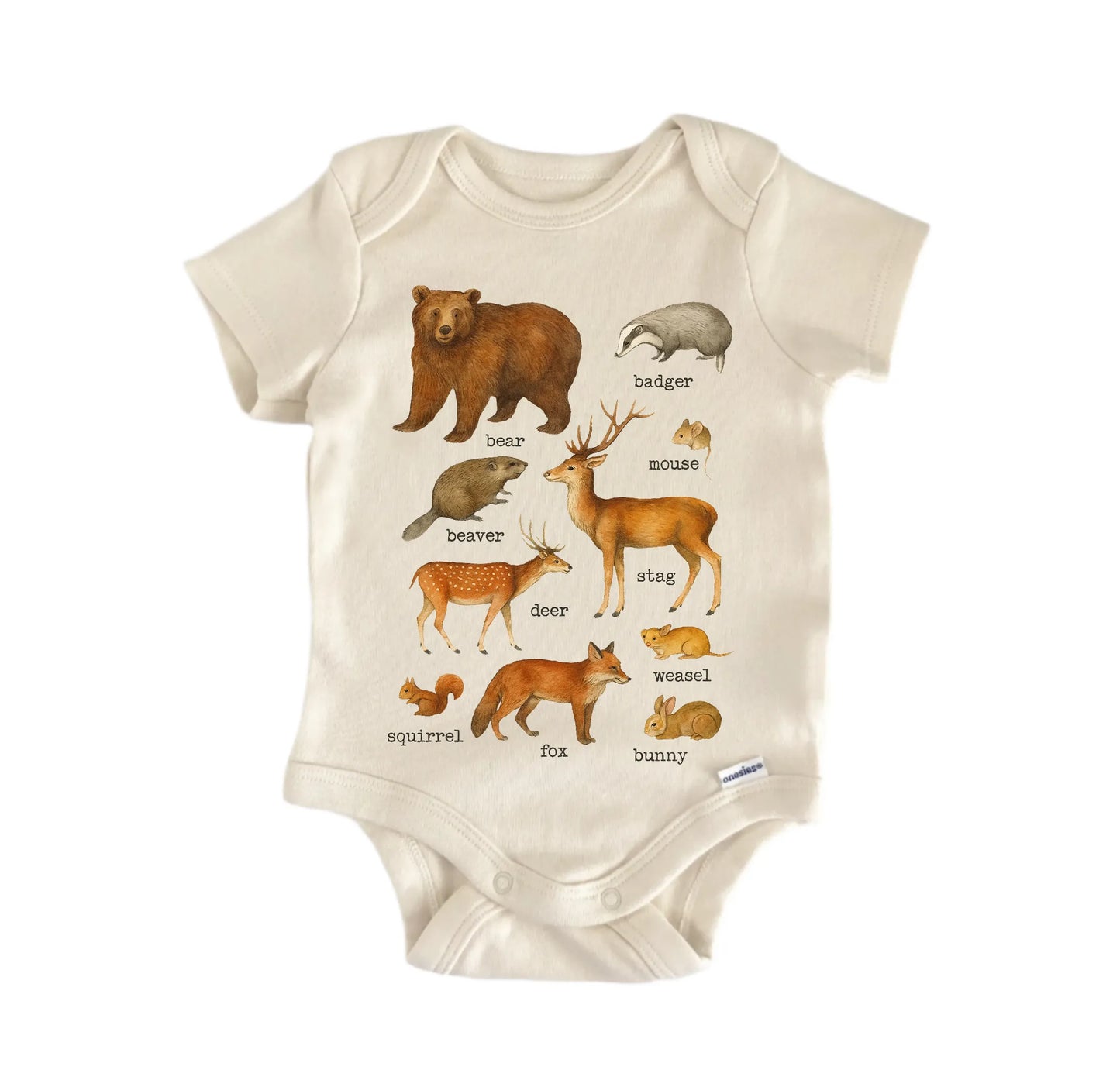 Woodland Animal Critters Newborn Baby Onesie® Onesie®