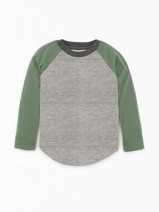 Colored Organics - Baseball Tee - Sage / Heather Grey