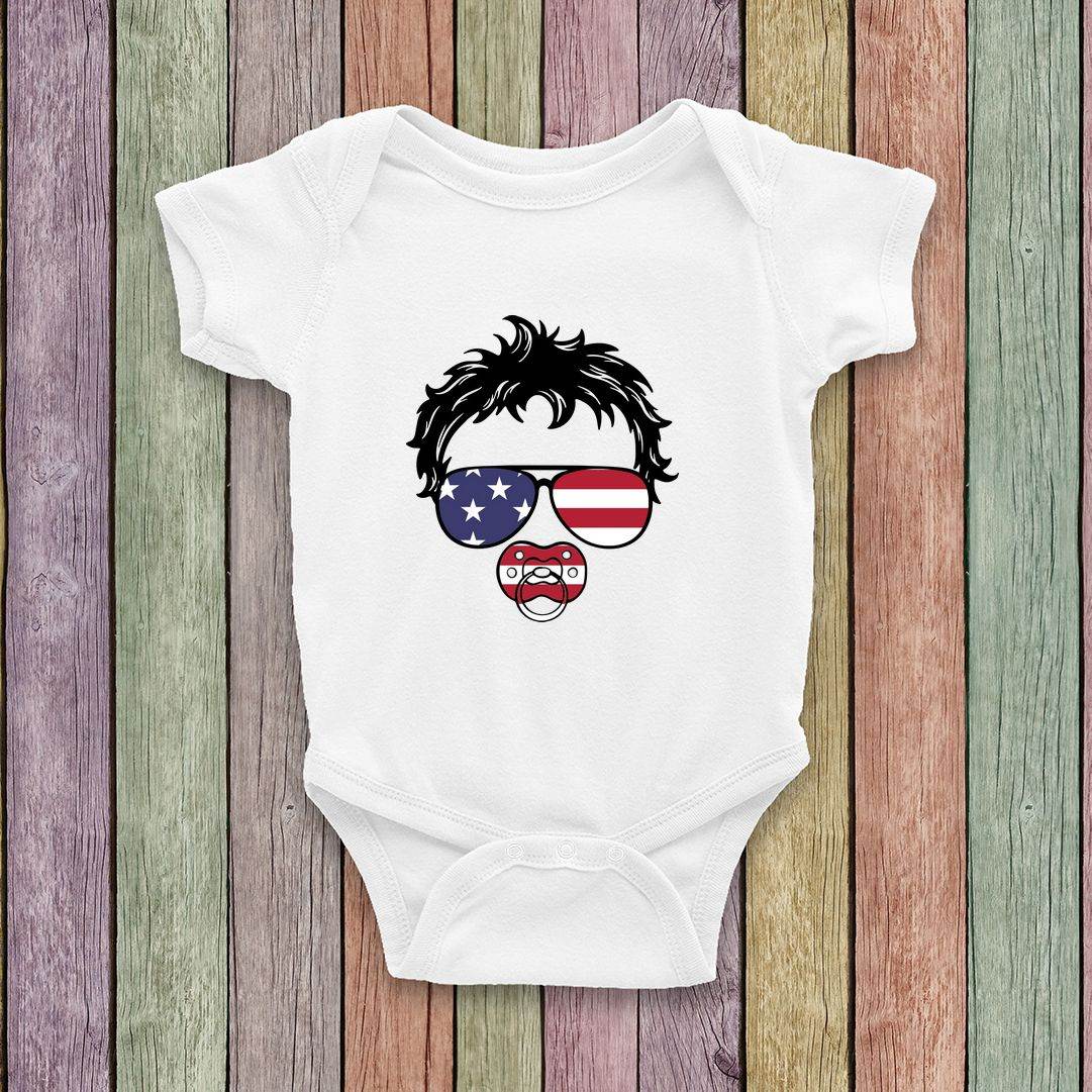 american flag baby onesie