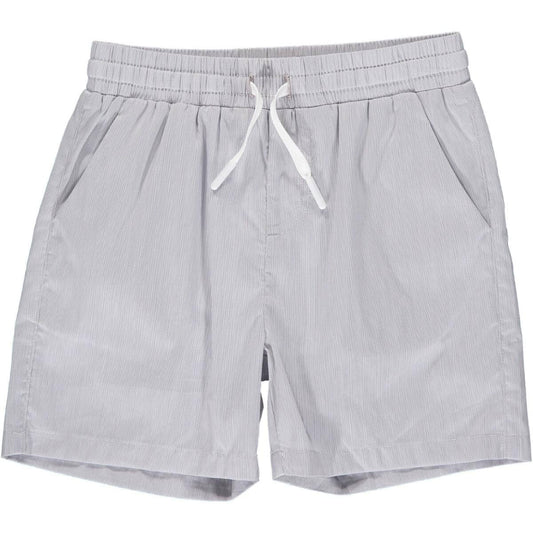 Grey Micro Stripe Swim Shorts