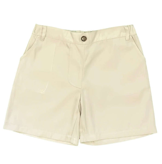 Saltwater Boys Company Khaki Ponce Performance Shorts - versatile, stylish, high-quality fabric, elastic waistband.
